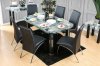 Berthold CM3364BK-T 5PC Dinette Set in Black & Chrome w/Options