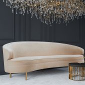 Baila Sofa TOV-S177 in Champagne Velvet Fabric by TOV Furniture