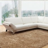 533 Lidia Sectional Sofa in White Leather by VIG