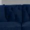 Kenzi Sectional Sofa 641 in Navy Velvet Fabric by Meridian