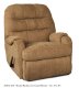 Mocha Fabric Elegant Modern Handle Rocker Recliner