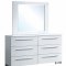 Clementine CM7201 Bedroom Set in White & Gray w/Options