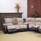 Beige Fabric Modern Reclining Sectional Sofa w/Optional Chair