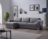 Cooper Sectional Sofa in Light Gray Fabric by Bellona