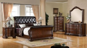 CM7267 South Yokshire Bedroom in Brown Cherry w/Options [FABS-CM7267 South Yokshire]