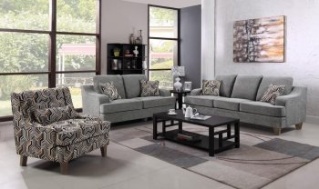 Burbank Sofa & Loveseat Set 506671 in Grey Fabric by Coaster [CRS-506671-Burbank]