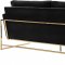 Mila Sofa 678 in Black Velvet Fabric by Meridian w/Options