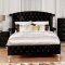 Alzir Bedroom CM7150BK in Black Flannelette Fabric w/Options