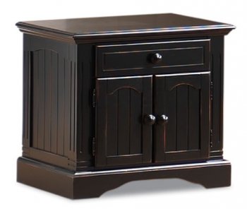 Antique Distressed Ebony Finish Contemporary Nightstand [LSNS-780 Ravello]