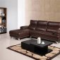 Chocolate Bonded Leather Modern 8230 Sectional Sofa