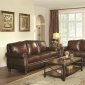 Montbrook Sofa 503981 in Brown Leather by Coaster w/Options