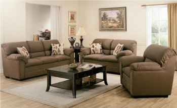 Saddle Microfiber Living Room w/Double Pillow Back Support [CRS-334-502231]