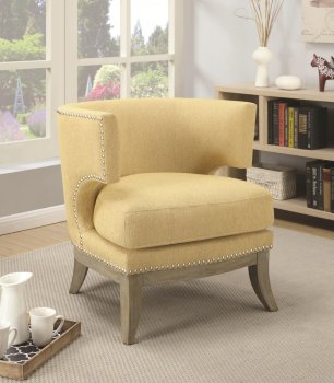 902562 Accent Chair in Bumblebee Yellow Fabric by Coaster [CRCC-902562]