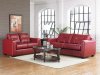 34756 Tamale Sofa & Loveseat Set in Red Vinyl by Chelsea