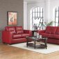 34756 Tamale Sofa & Loveseat Set in Red Vinyl by Chelsea