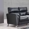 U9100 Sofa & Loveseat Set in Black by Global