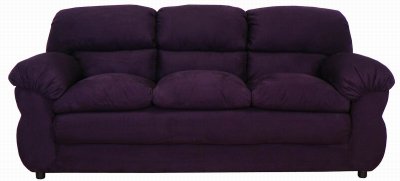 Eggplant Fabric Contemporary Sofa & Loveseat Set w/Options