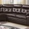 3022 Sectional Sofa in Espresso Faux Leather