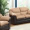 51115 Connell Sofa in Saddle Microfiber & Espresso PU by Acme