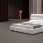 HF021 Upholstered Bed in White by J&M