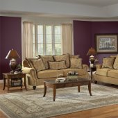 Beige Fabric Classic Living Room Sofa & Loveseat Set