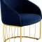 Gio Accent Chair 586 Set of 2 in Navy Velvet by Meridian