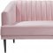 Rory Sofa 689 in Pink Velvet Fabric by Meridian w/Options