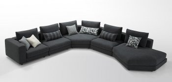 Bergen Sectional Sofa in Dark Fabric by VIG [VGSS-780G Bergen]