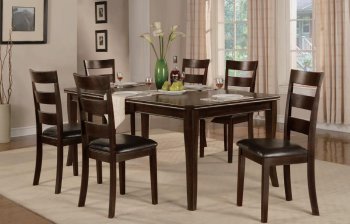 Espresso Finish Modern Dining Table w/Optional Chairs [ABCDS-6203]