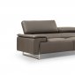 I794 Sectional Sofa in Light Grey Premium Leather by J&M