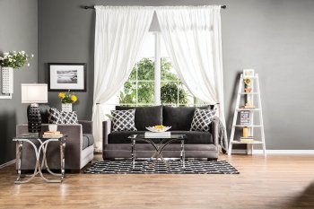 Mobridge SM6302 Sofa in Black & Gray Fabric w/Options [FAS-SM6302-SF-Mobridge]