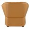 Terracotta Leatherette Modern Living Room W/Extra Cushioned Seat