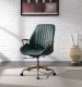 Hamilton Office Chair 93240 Dark Green Top Grain Leather by Acme