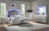 Shiney Bedroom Set 5Pc in Silver