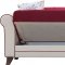 Enjoy Sofa Bed in Burgundy Fabric by Casamode w/Options