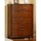 Brown Cherry Finish Contemporary Bedroom w/Optional Items