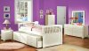 CM7035W Bella Kids Bedroom in White w/Platform Bed & Options