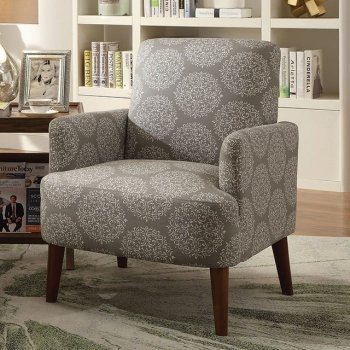 Bray Set of 2 Accent Chairs CM-AC6189GY in Gray Fabric [FACC-CM-AC6189GY-Bray]