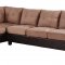 G908B Sectional Sofa w/Ottoman in Saddle Fabric by Glory