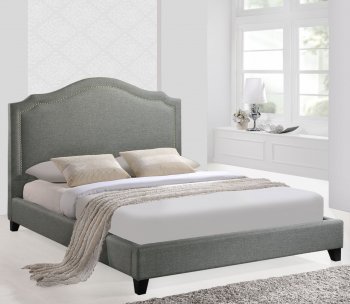 Charlotte Oueen Bed in Gray Fabric by Modway [MWB-MOD-5045 Charlotte Gray]