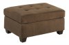 F7120 Cocktail Ottoman in Truffle Suede by Poundex