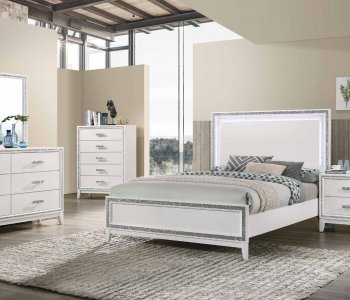 Haiden Bedroom Set 5Pc 28450 in White by Acme w/Options [AMBS-28450 Haiden]