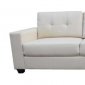 Cream Bonded Leather Modern Sofa & Loveseat Set w/Options