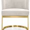 Gianna Dining Chair 718 Set of 2 Cream Velvet Fabric by Meridian