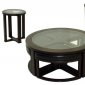 Round Glass Top Cocktail Table w/Stools & Optional End Tables