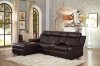 Dalal Recliner Sectional Sofa 9917DB in Dark Brown - Homelegance