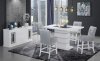 Monaco Bar Table 5Pc Set White by Global w/Monaco Barstools