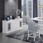 Monaco Bar Table 5Pc Set White by Global w/Monaco Barstools