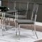 Casper Dining Table CM3654T in Chrome & Glass w/Options