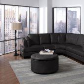 503106 Landen Sectional Sofa in Black Bonded Leather by Coaster